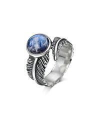 Becky Rowe - Multicolor Sterling Silver & Moonstone Feather Ring | - Lyst