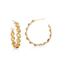 Paolo Costagli New York - Multicolor Orange Sapphire Ombre Hoop Earrings, Medium - Lyst