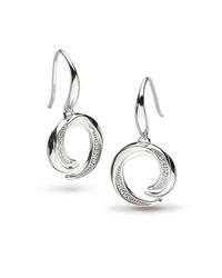 Kit Heath - Metallic Twine Helix Pave Drop Earrings - Lyst