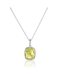 Peter Thomas Roth Fine Jewelry - Multicolor Fantasies Prasiolite-yellow Sapphire Halo Necklace - Lyst