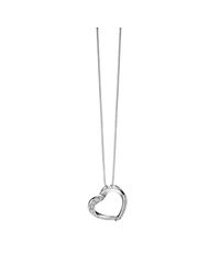 Fiorelli - Metallic Clear Cz Ribbon Heart Pendant - Lyst