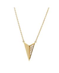 Kaych Fine Jewellery - Metallic V Wing Necklace Yellow Gold - Lyst