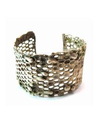 Private Opening - Metallic Honeycomb Oxidized Silver Cuff - Lyst