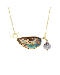 Jewelsmith - Metallic Australian Boulder Opal And Tahitian Toggle Necklace - Lyst