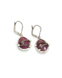 Lisa Robin - Multicolor Earrings - Blue-red Colour Change Sapphire - Lyst