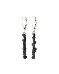 Lumitoro - Tubii Earrings Matte Black Steel - Lyst