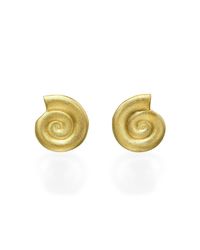 Ayalla Joseph - Shells Earrings Yellow Gold With Matt Finish - Lyst