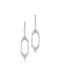 Ivanka Trump - Multicolor Empire Motif Open Frame Earrings - Lyst
