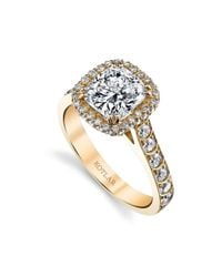 Harry Kotlar - Metallic Kotlar Cushion Scallop Artisan Pave Ring - Lyst