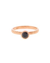 Kaali Designs - Multicolor Equinox Stacking Rose Gold Black Diamond Ring - Lyst