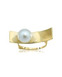 Drukker Designs - Metallic Yellow Gold Pearl Ring - Lyst