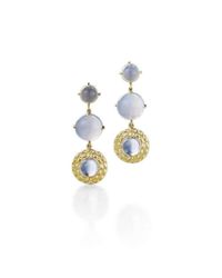 Daria de Koning - Metallic Double Orbit Long Earrings - Lyst