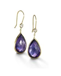 BCOUTURE - Purple Amethyst With White Topaz Accent Drop Earrings - Lyst