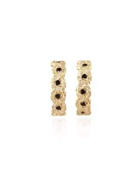Alexandra Jacoumis - Metallic Black Diamond Shisha Crown Hoop Earrings - Lyst
