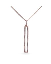 DILAMANI - Multicolor Diamond Rectangle Pendant - Lyst