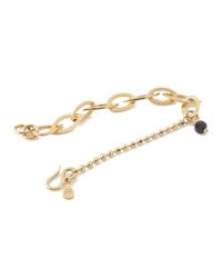 Vicky Davies - Metallic Chain Charm Bracelet Yellow Gold - Lyst