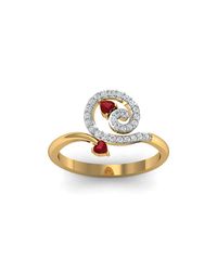 Diamoire Jewels - Metallic 18kt Yellow Gold Pave 0.04ct Diamond Infinity Ring I - Lyst