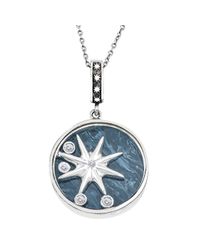 WYS - Blue Silver Floating Star And Diamonds - Lyst