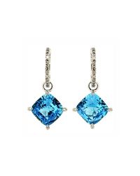 Kura Fine Jewellery - Emilie Blue Topaz Earrings - Lyst
