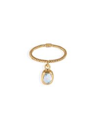 Christina Soubli - Metallic Loose Ring Band With Aqua - Lyst
