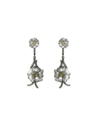 Luke Goldsmith - Metallic Silver Bohemian Peridot Flower Drops - Lyst