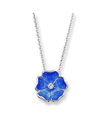 Nicole Barr - Multicolor Silver Rose Necklace - Lyst