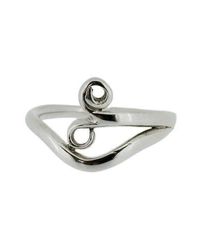 Rachel Helen Designs - Metallic Palladium Curl Ring - Lyst