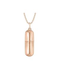 True Rocks - Metallic Small Rose Gold Plated Silver Pill Pendant - Lyst