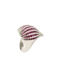 Jaime Moreno Designer Jewelry - Pink White Gold & Ruby Antorcha Ring | Jaime Moreno - Lyst