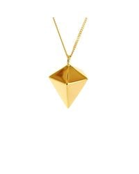 Origami Jewellery - Metallic Decagem Gold Necklace - Lyst