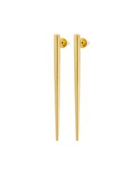 KIMSU - Metallic Scala Drop Earrings Gold Vermeil - Lyst