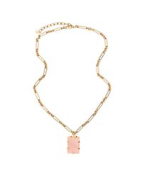 Cathy Pope Jewellery - Metallic Rose Quartz Gold Necklace - Lyst