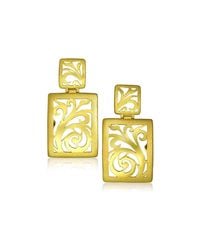 Alex Soldier - Metallic 18kt Gold Ornament Earrings With Contrast Texture - Lyst