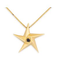 Daou Jewellery - Metallic Day And Night Black Diamond Star Pendant - Lyst