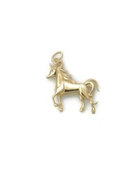 Donna Pizarro Designs - Metallic 14kt Yellow Gold And Diamond Unicorn Charm Bracelet - Lyst