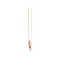 XISSJEWELLERY - Metallic Gold & Light Blue Sapphire En Pointe Pendant - Lyst