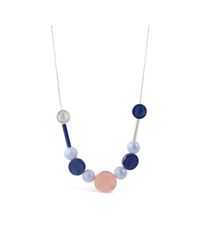 Vicky Davies - Multicolor Rose Gold & Oxidised Silver Dot Pearl Necklace - Lyst