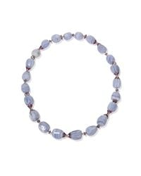 Mara Hotung - Metallic Chalcedony & Pink Sapphire Necklace - 18kt Black And White Gold - Lyst