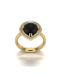 Paul Klecka - Metallic Classico Ring Yellow Gold With Black Diamonds - Lyst