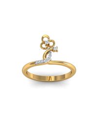 Diamoire Jewels - Metallic 18kt Yellow Gold Pave 0.07ct Diamond Infinity Ring V - Lyst