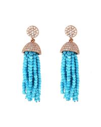 Cosanuova - Blue Turquoise Tassel Earrings - Lyst
