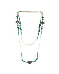 M's Gems by Mamta Valrani - Blue Magnifique Pearl Necklace With Onyx, Diamantes And Beads - Lyst
