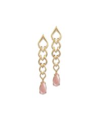 Chavin Couture - Metallic 18kt Yellow Gold Earrings With Pink Opal - Lyst
