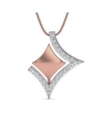 Diamoire Jewels - Metallic 14kt Rose Gold Diamond Pendant Inspired By Nature - Lyst
