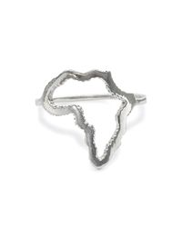 Black Betty Design - Metallic Silver Africa Ring - Lyst