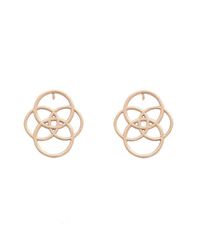 Uma K - Metallic Infinity Circle Earrings - Rose Gold - Lyst