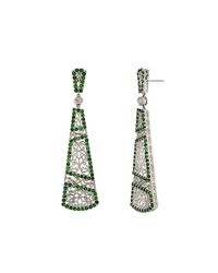 Dallas Prince Designs - Green "trellis Vine" Earring With Tsavorite Garnet And Diamonds - Lyst