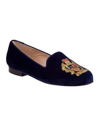Jon Josef - Blue Crest Velvet Loafers - Lyst