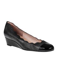 French Sole - Gray Miles Wedge Pump Grey Lizard - Lyst