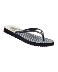 Tory Burch - Blue Thin Flip Flop Navy Cascade - Lyst